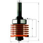 Fraises professionnelles pour joints collés - T1 : 12.7-36 - D : 47.6 - H : 5.5 - L : 97 - S : 12 - Rotation : DROITE