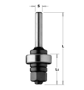 Vente de Arbres porte-fraise pour fraises disque 822 - Avec roulement - D : - - LB : 26 - L : 61 - S : 8 - Rotation : DROITE CMT