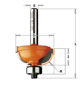 Vente de Fraise à doucine romaine au carbure - R : 8 - D : 31.7 - l : 14.3 - L : 61 - S : 12 - Rotation : DROITE CMT, numéro 358