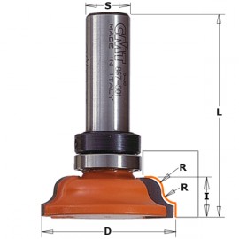 Fraise CMT pour moulures décoratives avec roulement, rayon 6.35 mm, queue  de 12 mm