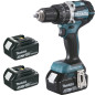 Perceuse visseuse à percussion 18 V Li-ion 3 Ah Ø 13 mm (3 batteries) MAKITA DHP484RF3J