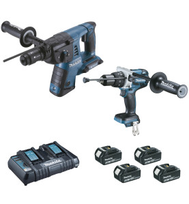 Ensemble de 2 machines 18 V Li-Ion 5 Ah  (DHR264 + DHP481) Makita ref DLX2101PTJ