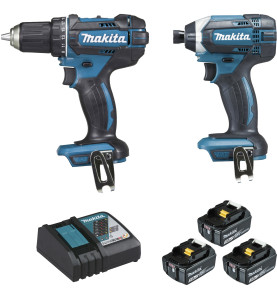 Ensemble de 2 machines 18 V Li-Ion 3 Ah  (DDF482 + DTD152) Makita ref DLX2127J1