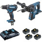 Ensemble de 2 machines 18 V Li-Ion 5 Ah  (DDF482 + DHR264) MAKITA DLX2138PTJ