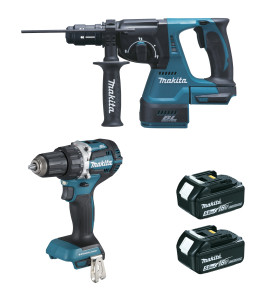 Ensemble de 2 machines 18 V Li-Ion 5 Ah  (DDF484 + DHR243) Makita ref DLX2191TJ