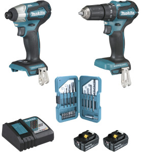 Ensemble de 2 machines 18 V Li-Ion 5 Ah  (DTD155 + DHP483) Makita ref DLX2221TJ2