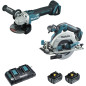 Ensemble de 2 machines 18 V Li-Ion 5 Ah  (DHS680 + DGA506) MAKITA DLX2277PTJ