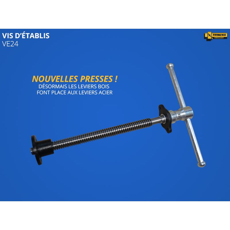 Vis d'etabli Ø24 long.340mm Option d'établi / Vendu uniquement avec un établi