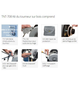 TNT-708 Kit du tourneur sur bois TNT708 Tormek