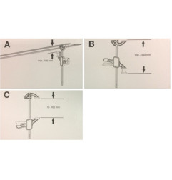 Serre-joint F-SZ 180MM pour fixation de la règle de guidage sur la pièce à usiner, 2 pièces