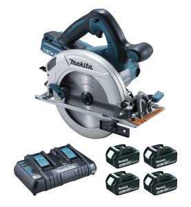 Scie circulaire 36 V (2x18V Li-Ion)   5 Ah Ø 190 mm (4 batteries) MAKITA DHS710PT4J