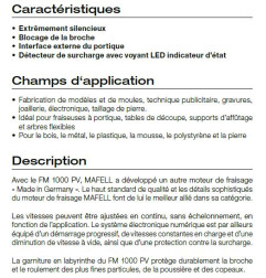 Moteur de fraisage FM 1000 PV