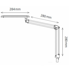 Lot Lampe LED hansa Hegner + support