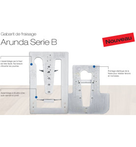 Gabarit de fraisage Arunda 80B Midi  - Serie B à butées fixes 90°