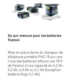 Chargeur de téléphone portable PHC 18