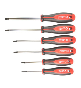 Vente de SET DE 6 TOURNEVIS TRILOBE TORX Milwaukee, numéro 72065 / mlwk_4932471809 à 28,33 €HT soit 33,99 €TTC. 