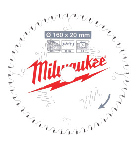 Vente de LAME SCIE CIRCULAIRE BOIS 160X20X2,2/48 ALTERNEE Milwaukee, numéro 72122 / mlwk_4932471291 à 53,33 €HT soit 63,99 €TTC.