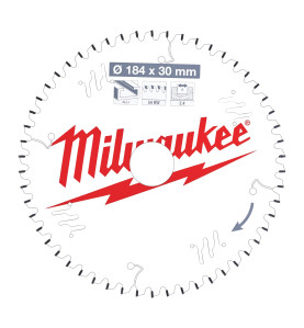 Vente de LAME SCIE CIRCULAIRE ALU 184X30X2,4/54 PLATE NEG Milwaukee, numéro 72132 / mlwk_4932471299 à 72,49 €HT soit 86,99 €TTC.