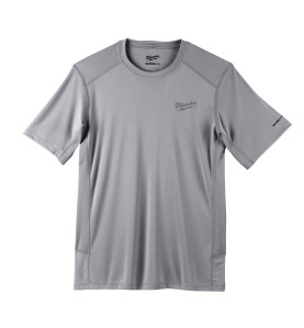 WWSSG-S - T-SHIRT RESPIRANT ÉTÉ MANCHES COURTES GRIS - TAILLE (S)