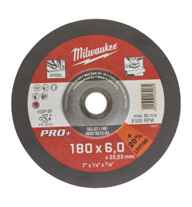 DISQUE A MEULER 180 EPAISSEUR 6 MM PRO+ -1PC