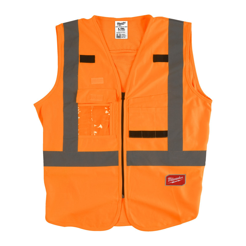 GILET HAUTE VISIBILTÉ ORANGE - L/XL - 1 PC