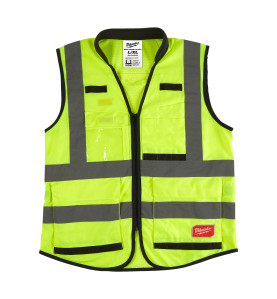 GILET PREMIUM HAUTE VISIBILTÉ JAUNE - L/XL - 1 PC