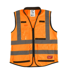 GILET PREMIUM HAUTE VISIBILTÉ ORANGE - L/XL - 1 PC