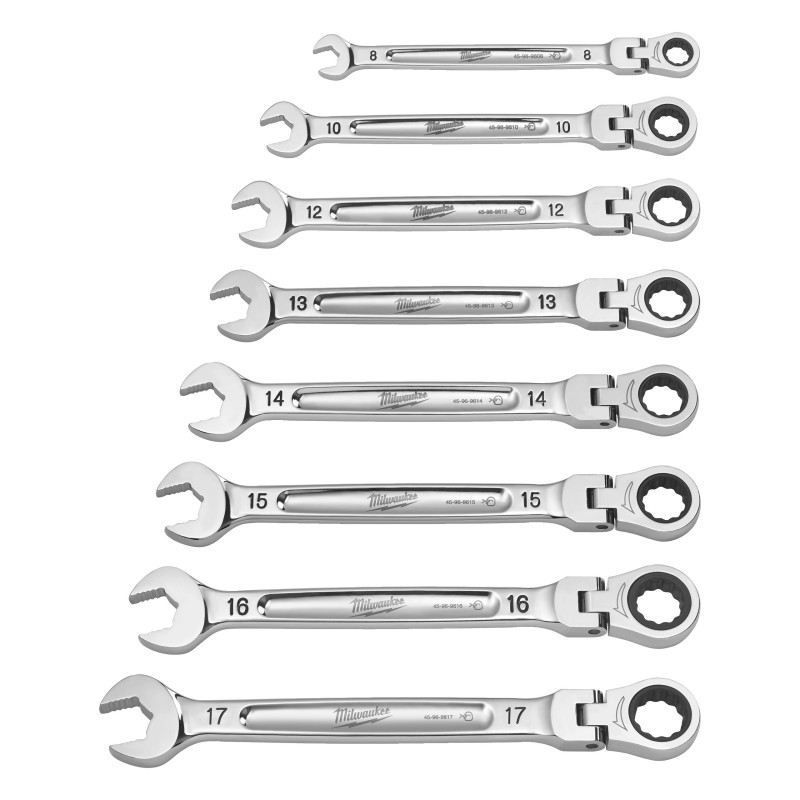 SET DE 7 CLÉS À CLIQUET MAXBITE À TÊTE FLEXIBLE (8, 10, 12, 13, 14, 15, 17)