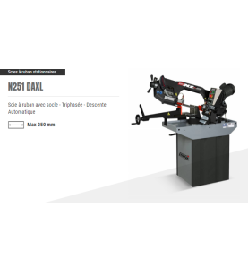 Scie à ruban 2480 descente semi auto 2 Vitesses  400V DA Art:N251DAXL Code:8488050 Femi