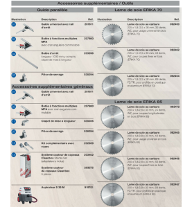 Scie circulaire coulissante ERIKA 85