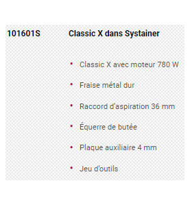 Fraiseuse Classic x - Sélectionnez la version souhaitée (Filaire / 18V - avec ou sans batteries et chargeur)