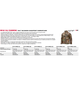 M12 HJCAMO6-0(S) Blouson Chauffant Camo Gen IV sans batterie ni chargeur - taille (S)