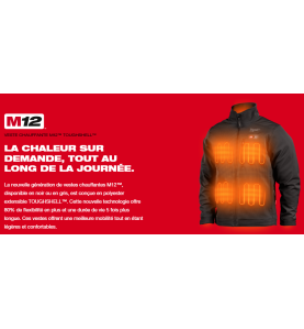 M12 HJGREY5-0 Blouson Chauffant Gris Gen III sans batterie ni chargeur