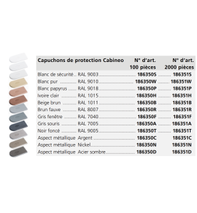 Capuchons de protection cabineo,ral 1011, 100pcs