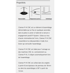 Clamex P-14 CNC - moitié de l'élément avec levier , 2000 pièces