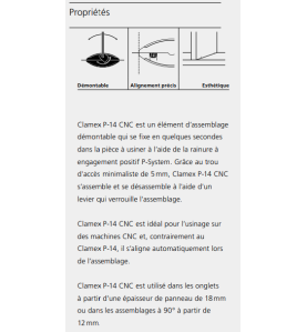 Clamex P-14 CNC - moitié de l'élément avec levier , 2000 pièces