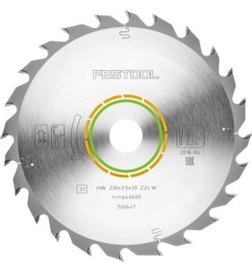Lame de scie circulaire HW 230x2,5x30 W24 WOOD STANDARD Festool