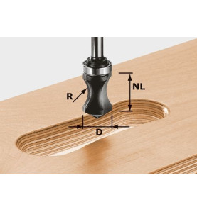 Fraise pour poignée moulurée HW S8 R16/NL32 Festool