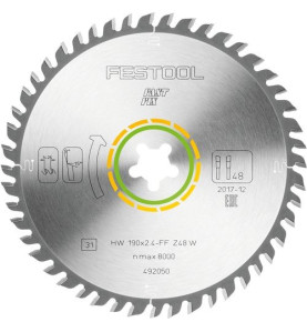 Lame de scie circulaire HW 190x2,4 FF W48 WOOD FINE CUT Festool