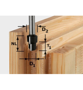 Fraise à profiler HW D16,3/12,3/9,3 S12 Festool