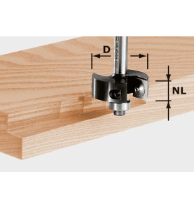 Fraise à feuillurer à plaquettes réversibles HW S8 D38/12 Festool