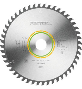 Lame de scie circulaire HW 225x2,6x30 W48 WOOD FINE CUT Festool